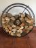 Forged log basket - wheel-shaped log holder (NO/4)